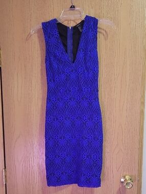 Blue & Black Lace Dress